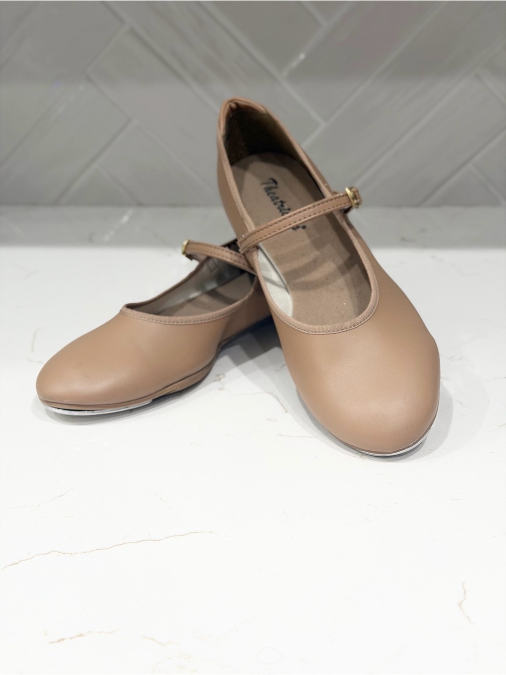Theatricals Women’s Mary Jane Tap Shoes Nude/Tan Size 8.5